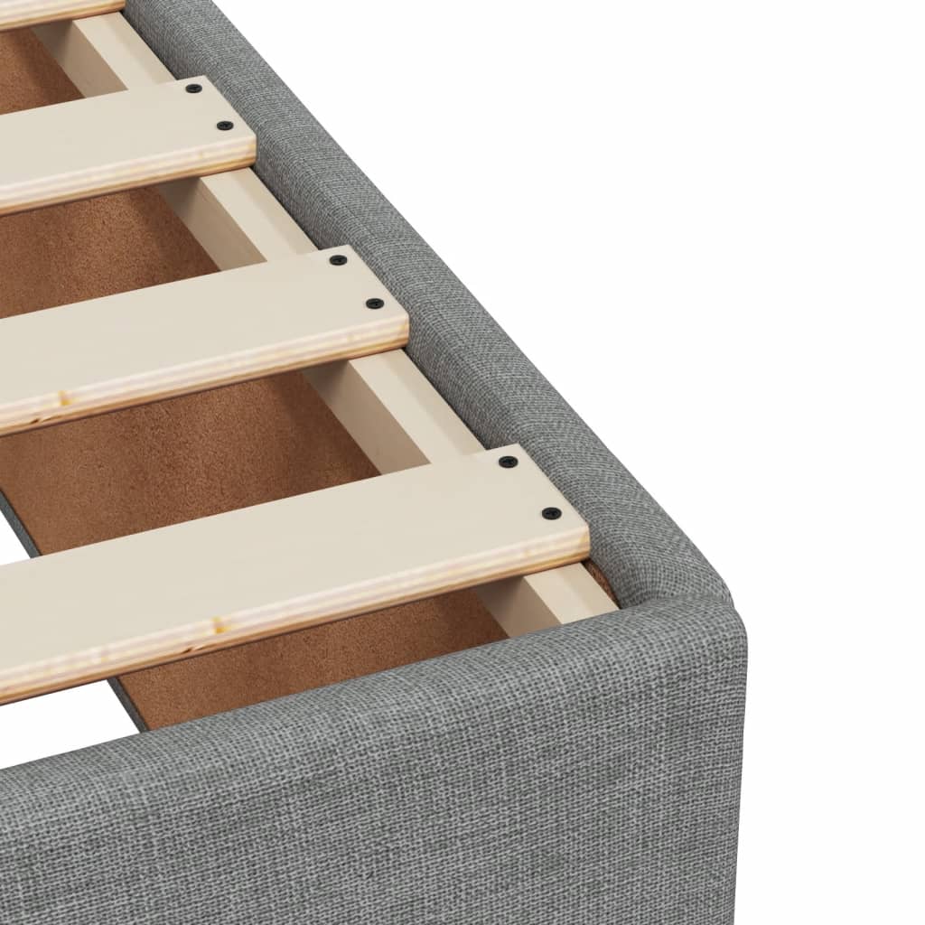 Krevet box spring s madracem svjetlosiva 160x200 cm tkanina