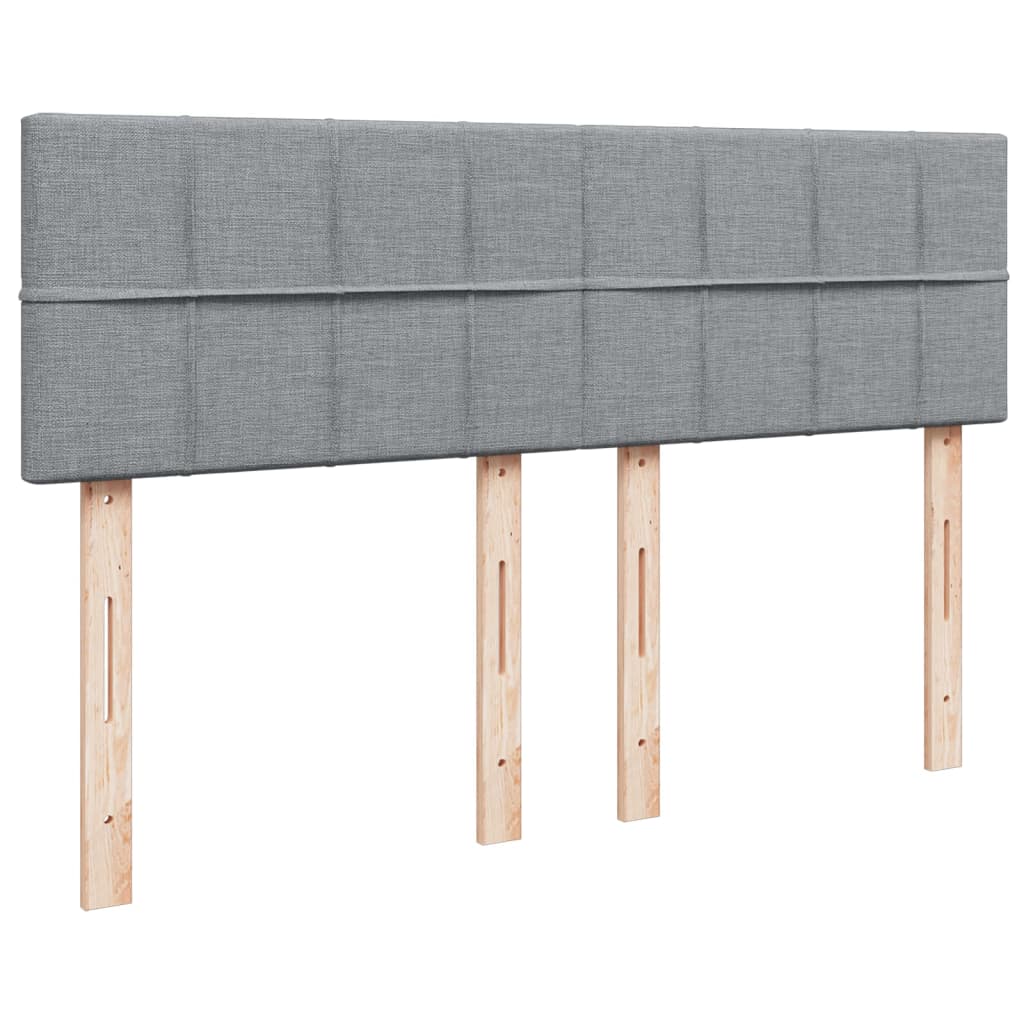 Krevet box spring s madracem svjetlosiva 160x200 cm tkanina