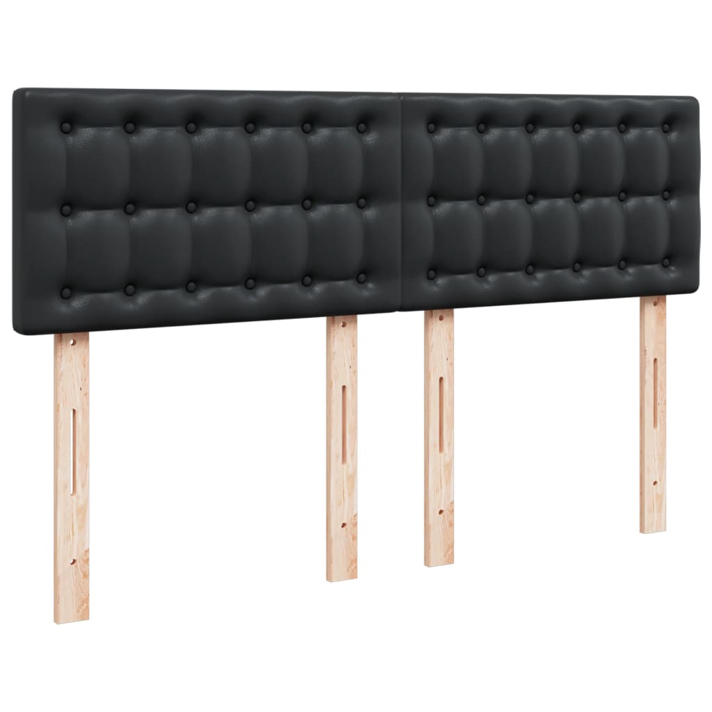 Krevet s oprugama i madracem crni 160 x 200 cm od umjetne kože