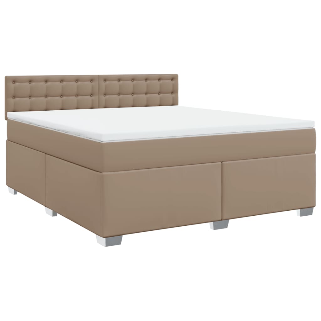 Krevet box spring s madracem cappuccino 180x200 cm umjetna koža