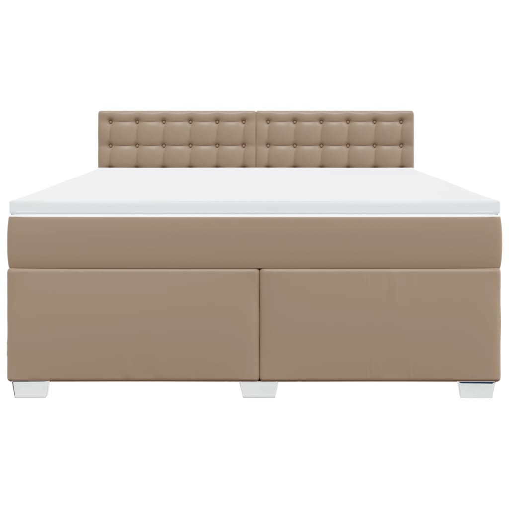 Krevet box spring s madracem cappuccino 180x200 cm umjetna koža