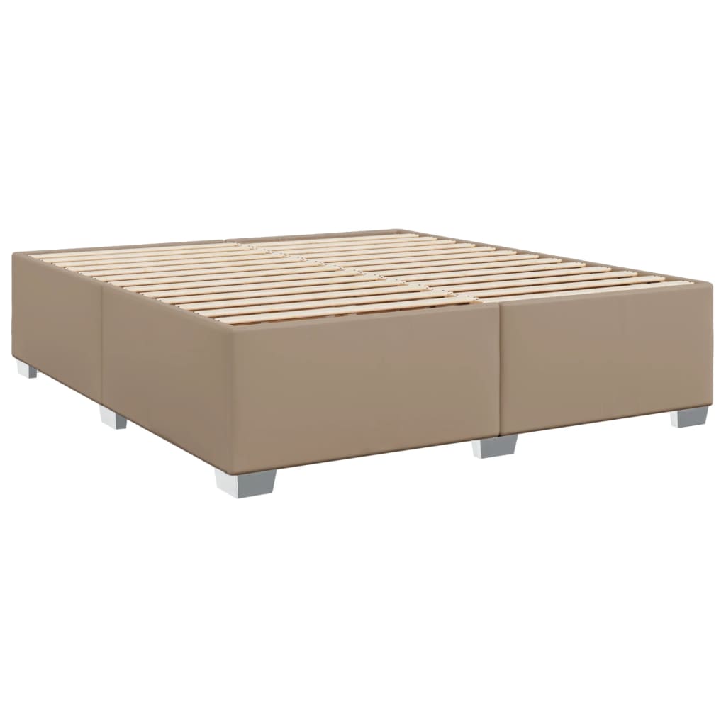 Krevet box spring s madracem cappuccino 180x200 cm umjetna koža