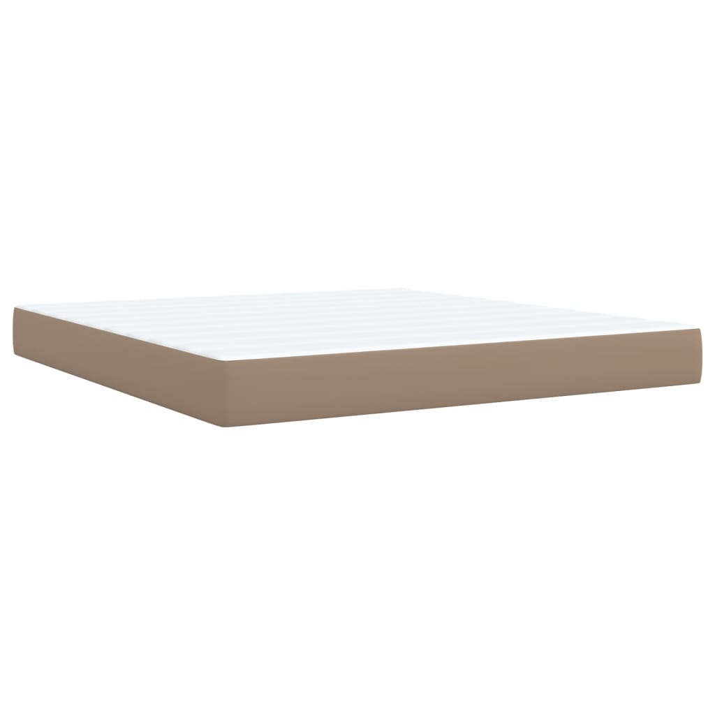 Krevet box spring s madracem cappuccino 180x200 cm umjetna koža