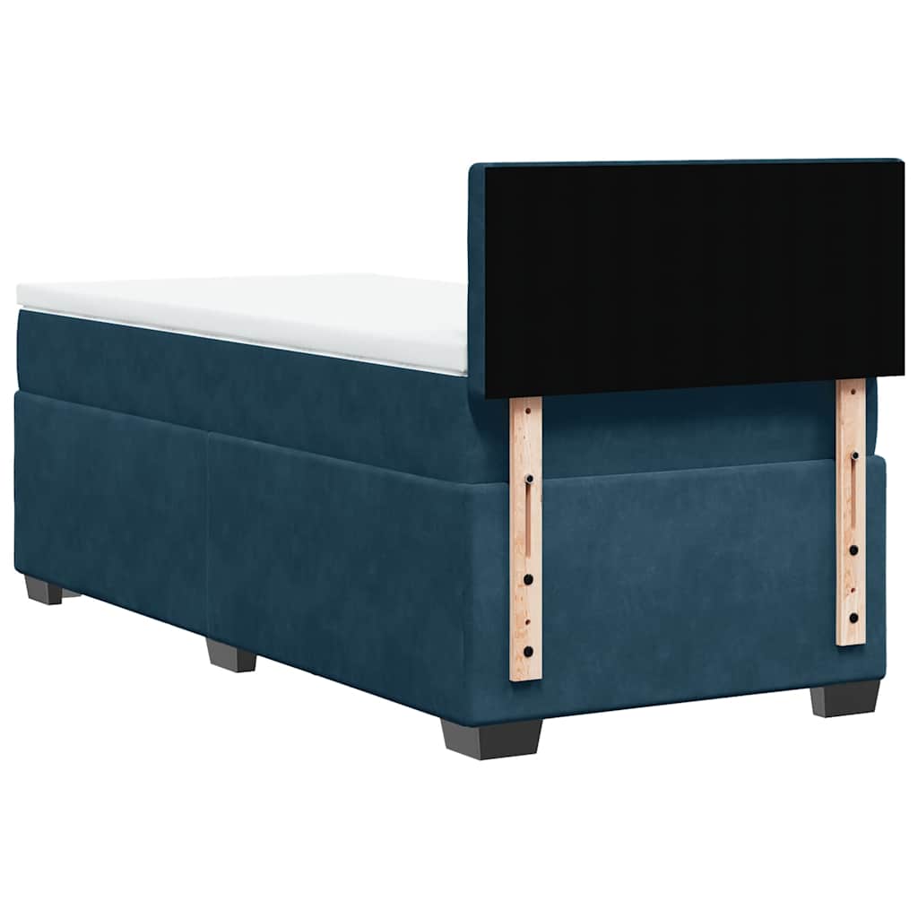 Box spring krevet s madracem plavi 80 x 200 cm baršunasti