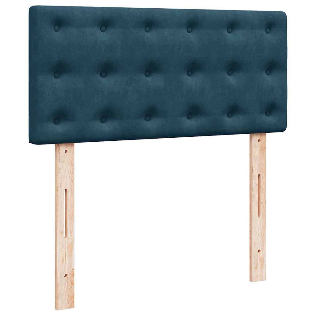 Box spring krevet s madracem plavi 80 x 200 cm baršunasti