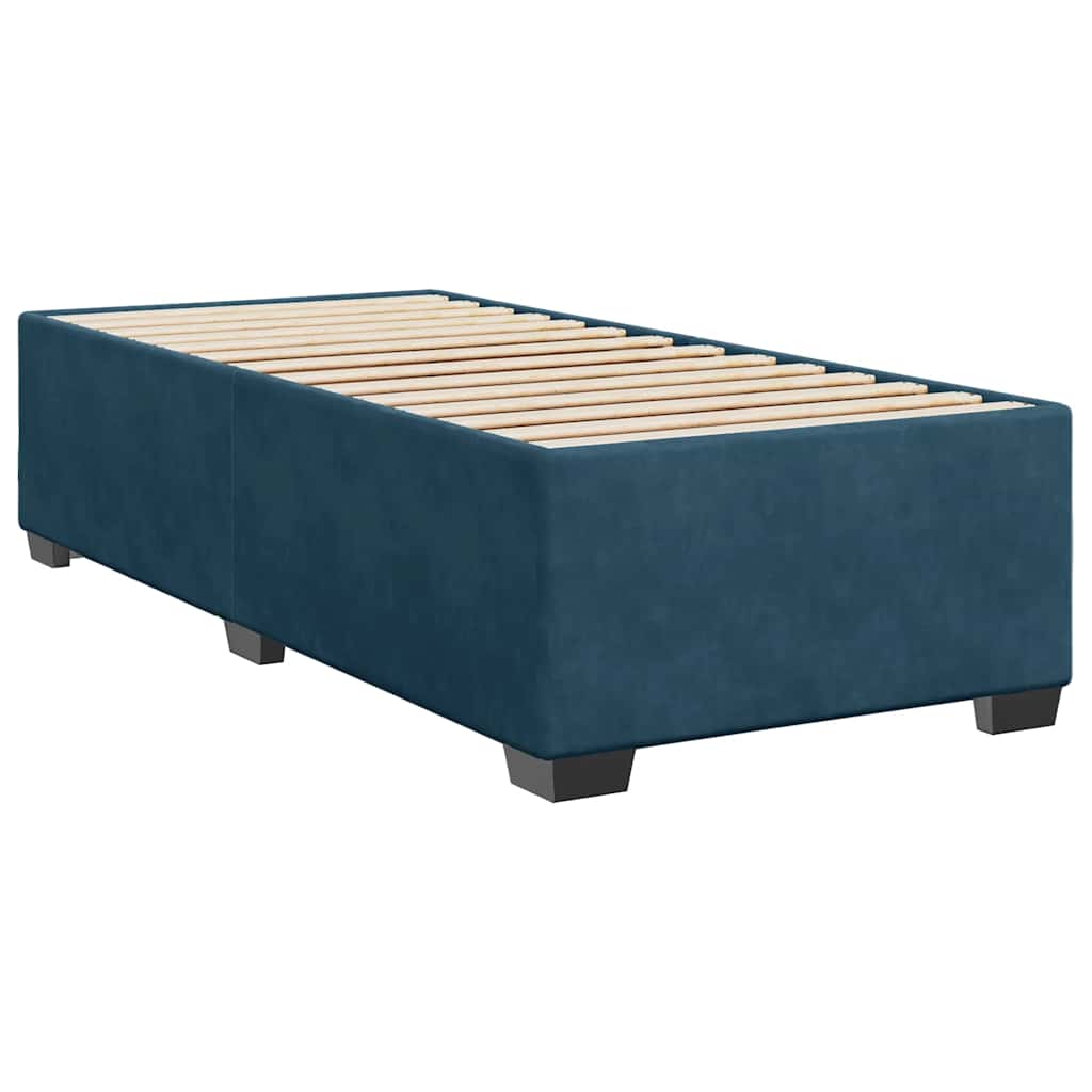 Box spring krevet s madracem plavi 80 x 200 cm baršunasti