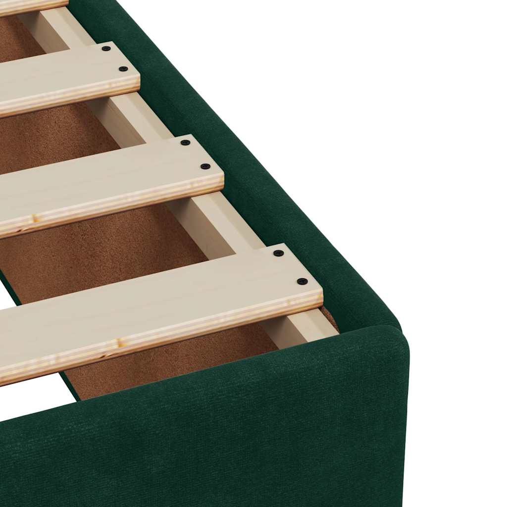 Box spring krevet s madracem tamnozeleni 90x190 cm baršunasti
