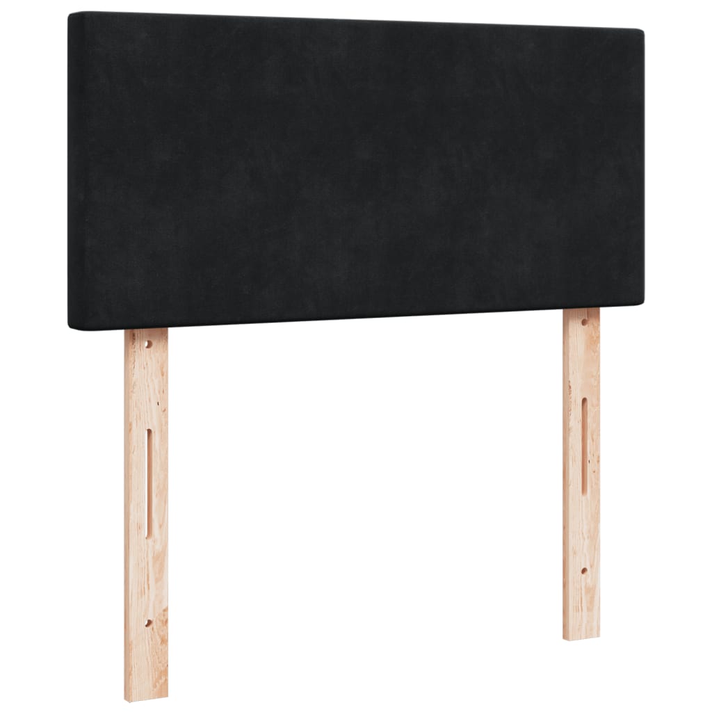 Box spring krevet s madracem crni 90x200 cm baršunasti
