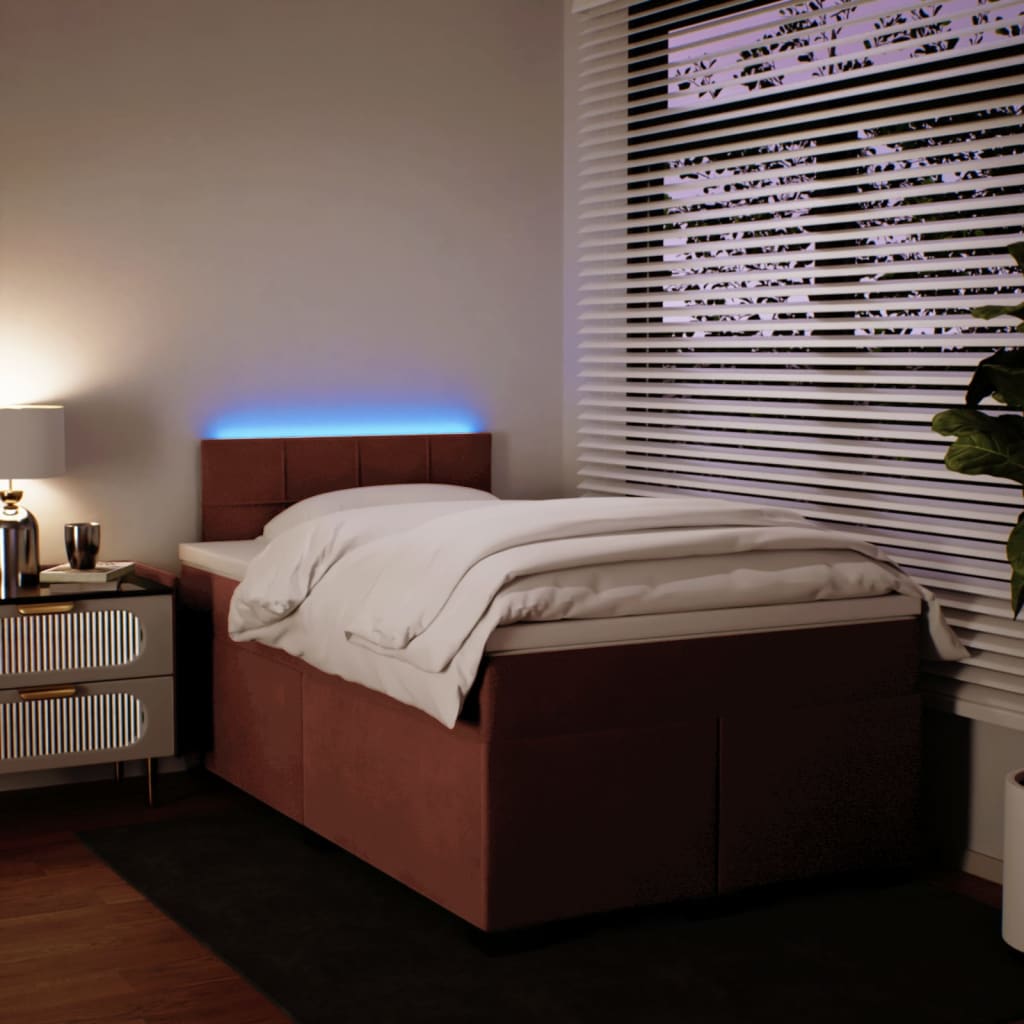 Box spring krevet s madracem ružičasti 120 x 200 cm baršunasti