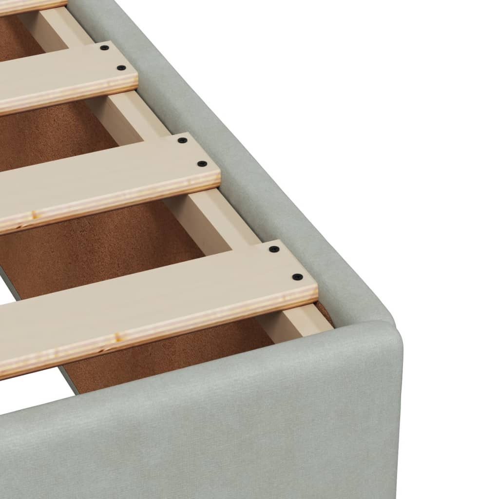 Box spring krevet s madracem svjetlosivi 120x200 cm baršunasti