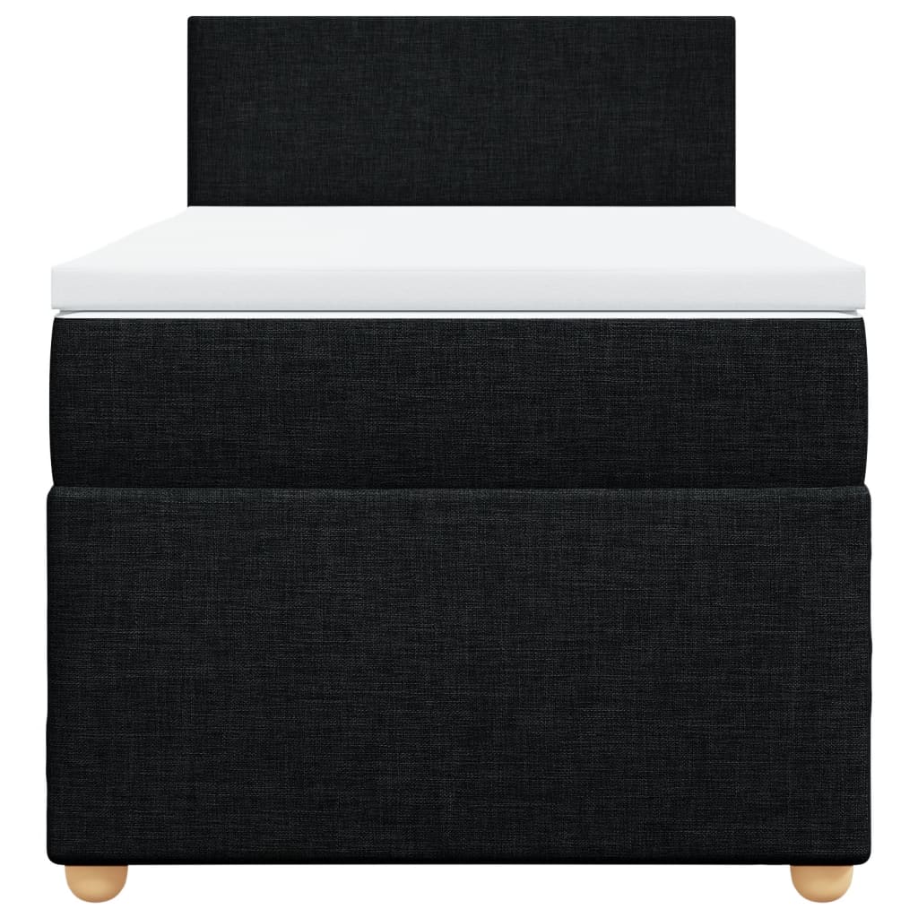 Box spring krevet s madracem crni 80 x 200 cm od tkanine