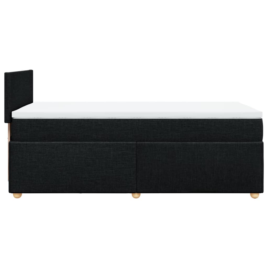 Box spring krevet s madracem crni 80 x 200 cm od tkanine