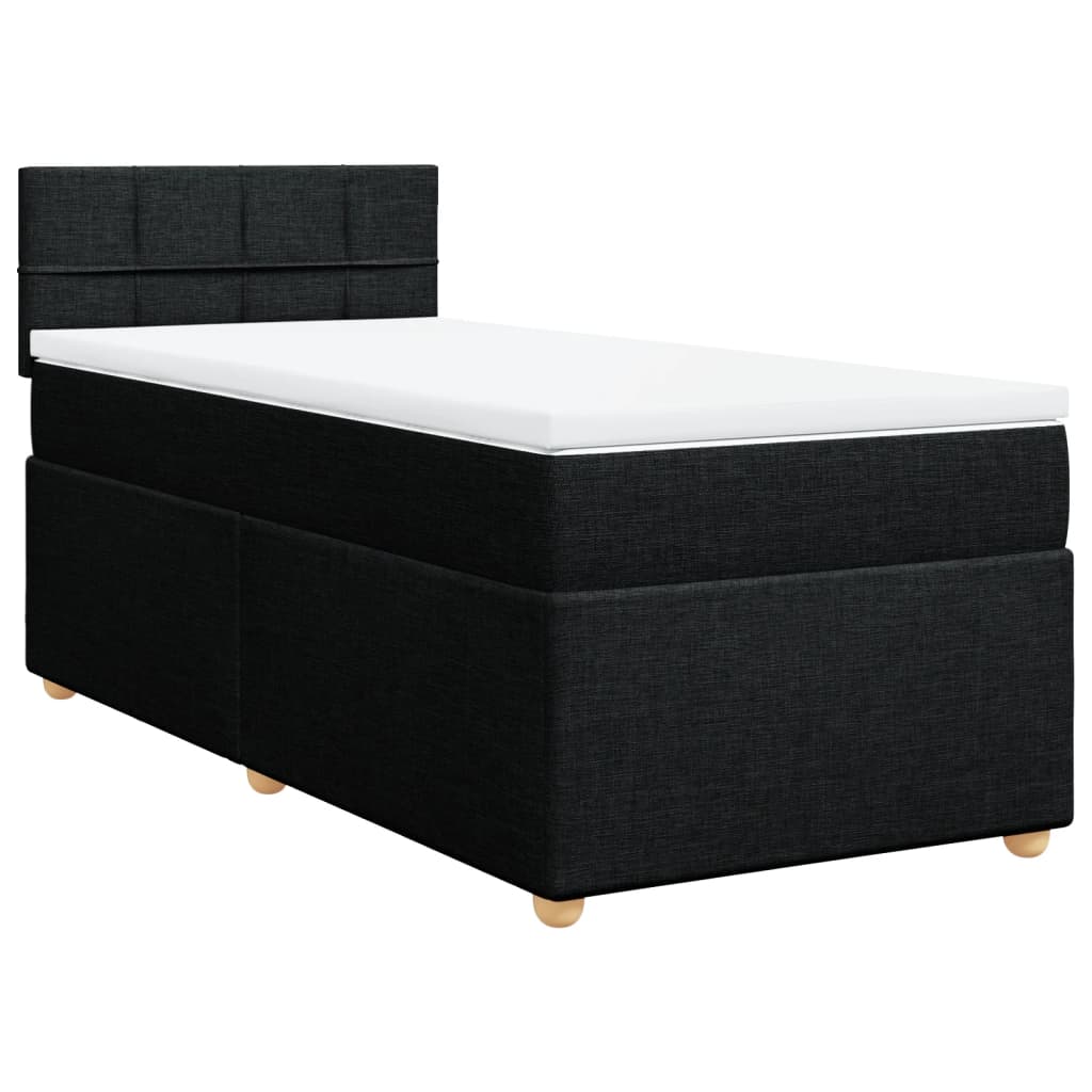 Box spring krevet s madracem crni 80 x 200 cm od tkanine