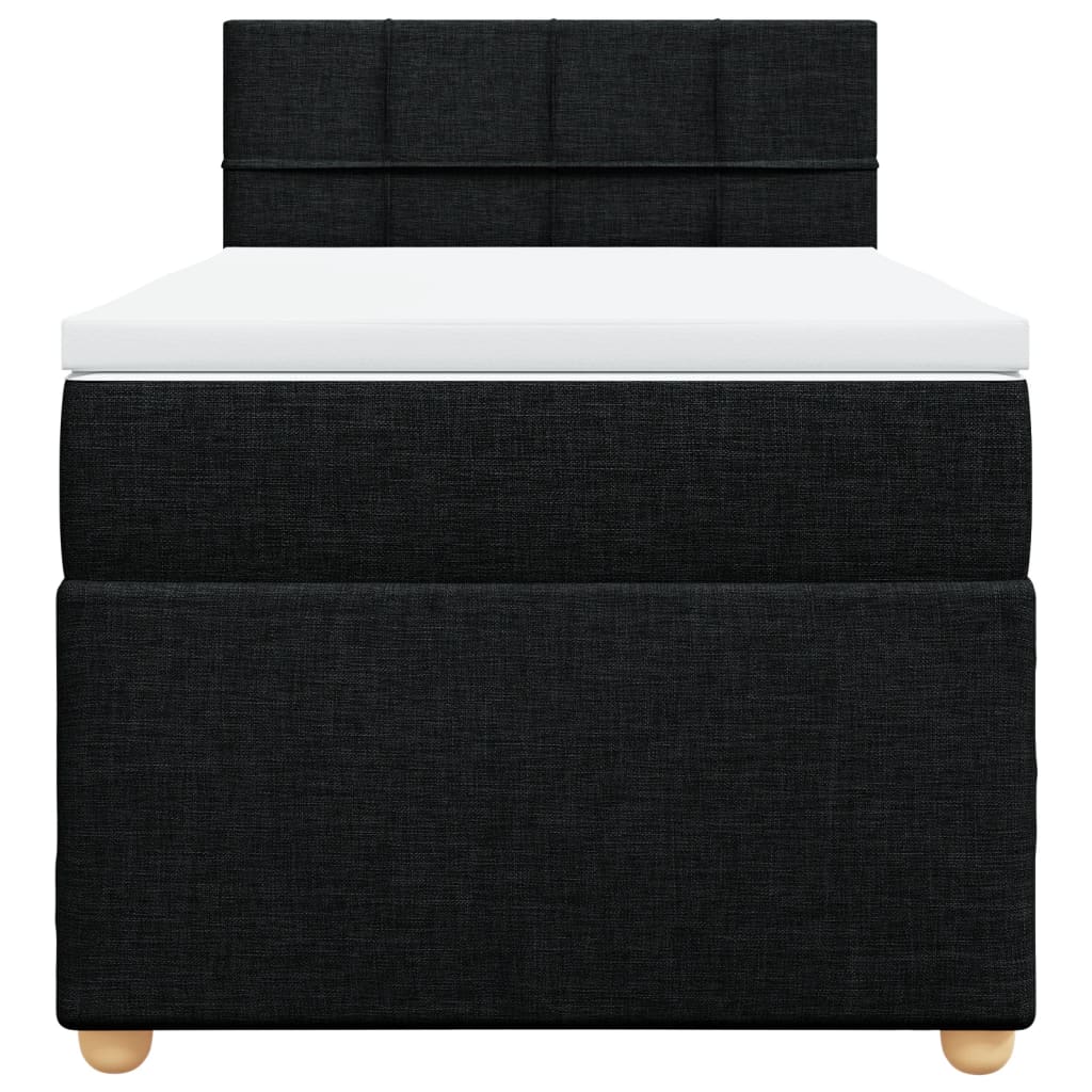 Box spring krevet s madracem crni 80 x 200 cm od tkanine