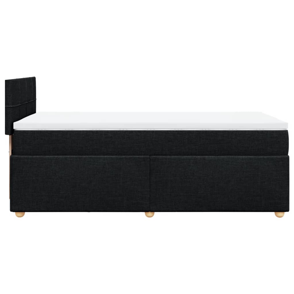Box spring krevet s madracem crni 80 x 200 cm od tkanine