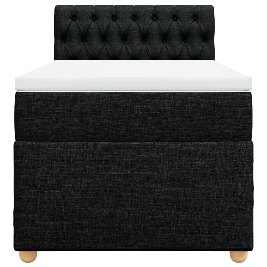 Box spring krevet s madracem crni 80 x 200 cm od tkanine