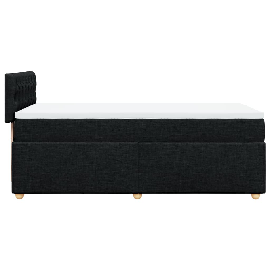 Box spring krevet s madracem crni 80 x 200 cm od tkanine