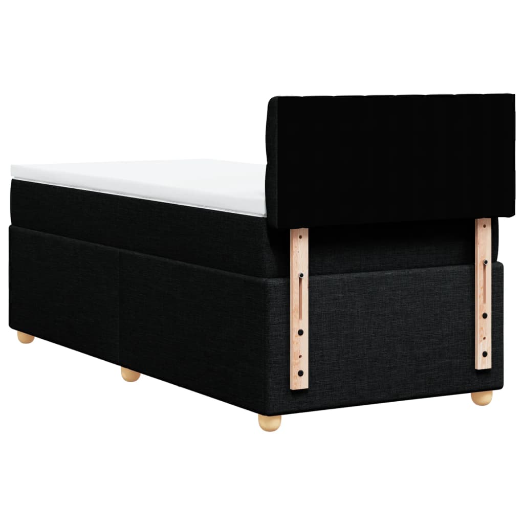 Box spring krevet s madracem crni 80 x 200 cm od tkanine