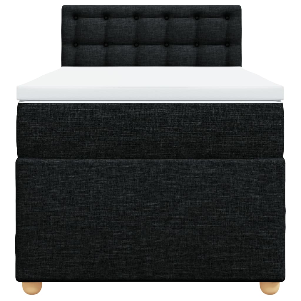 Box spring krevet s madracem crni 80 x 200 cm od tkanine