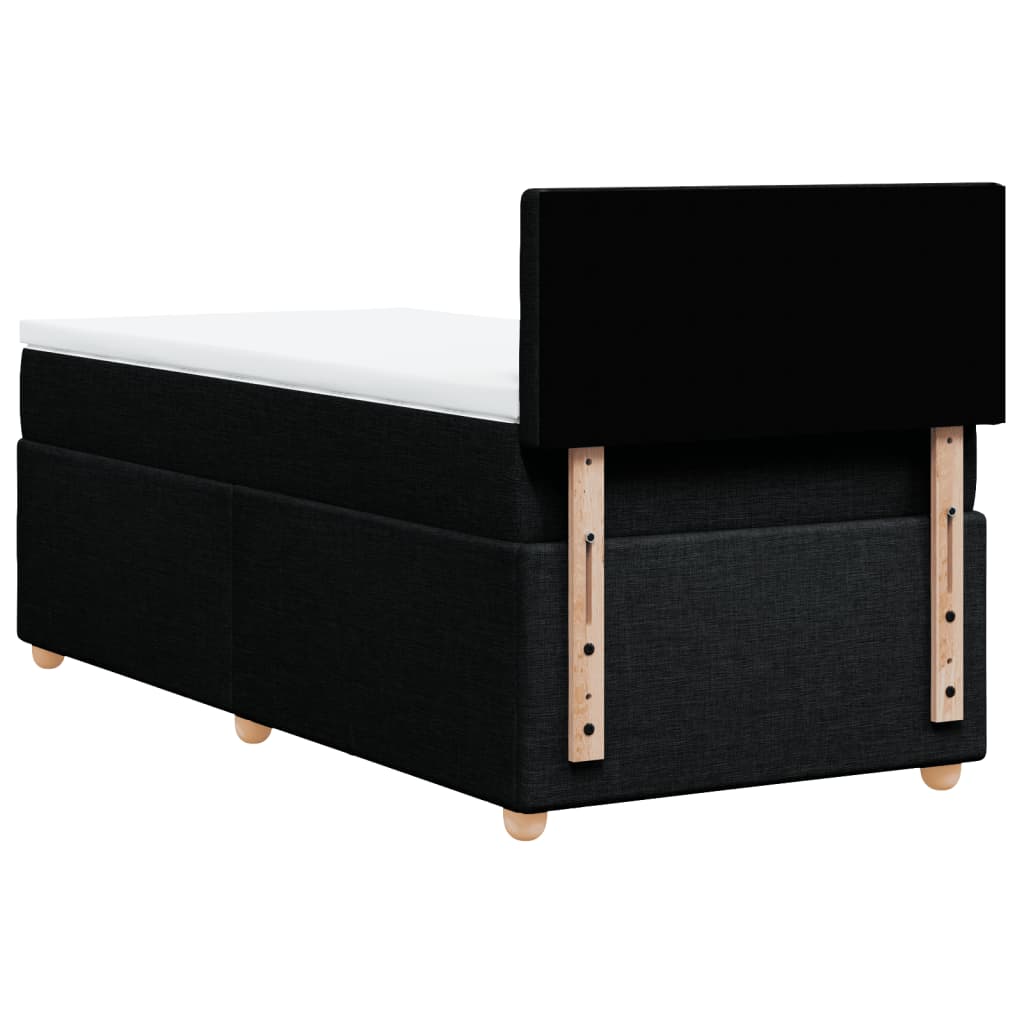 Box spring krevet s madracem crni 80 x 200 cm od tkanine