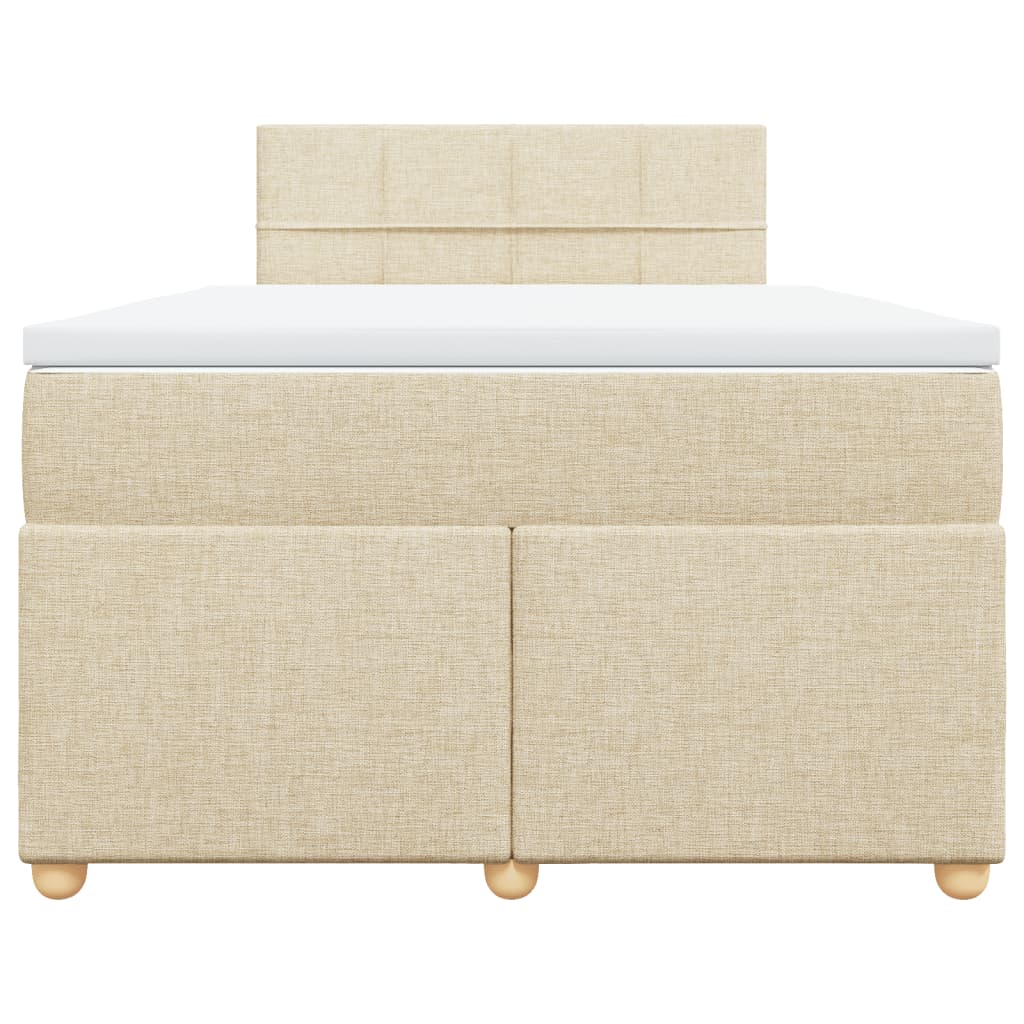 Krevet box spring s madracem krem 120 x 190 cm od tkanine