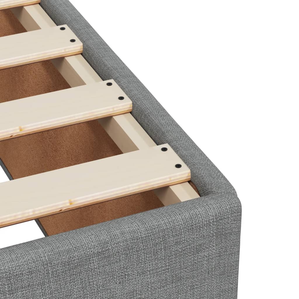 Krevet box spring s madracem svjetlosivi 140x200 cm od tkanine