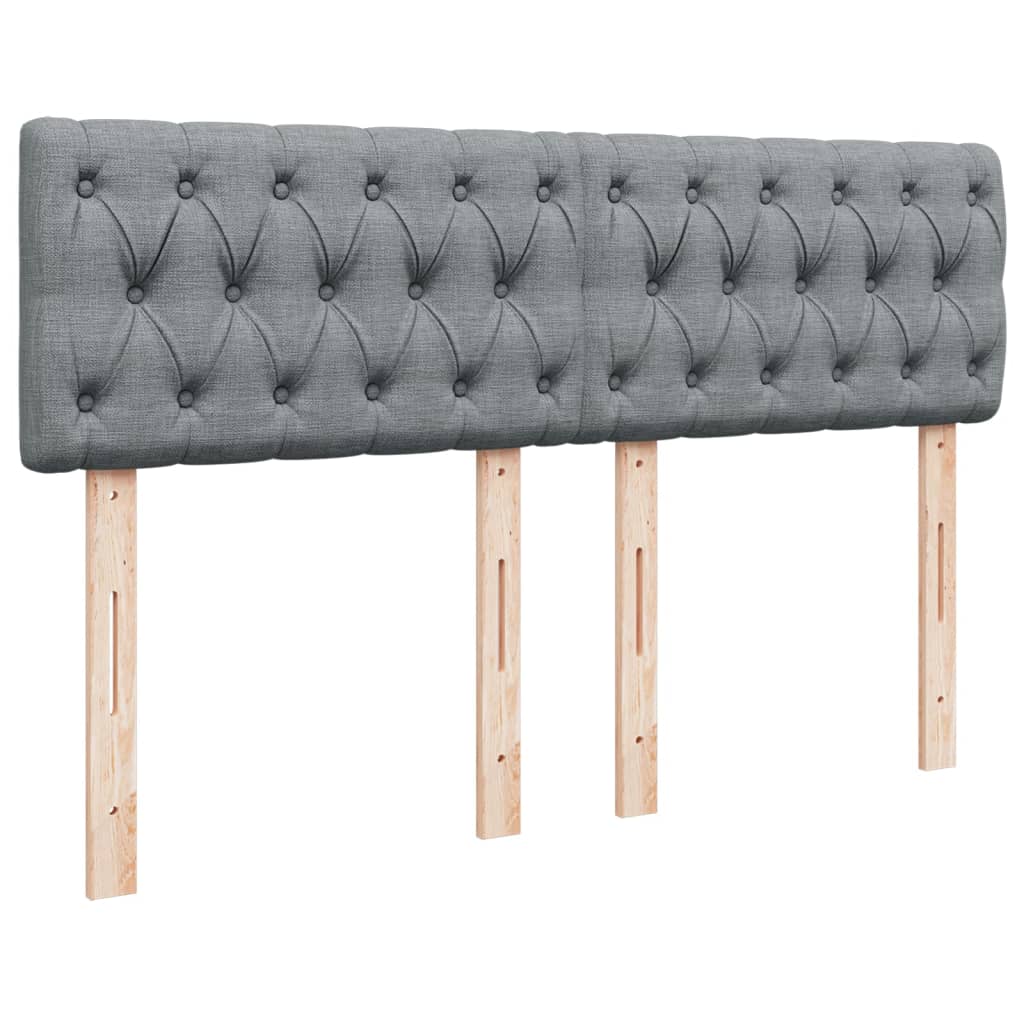 Krevet box spring s madracem svjetlosivi 140x200 cm od tkanine