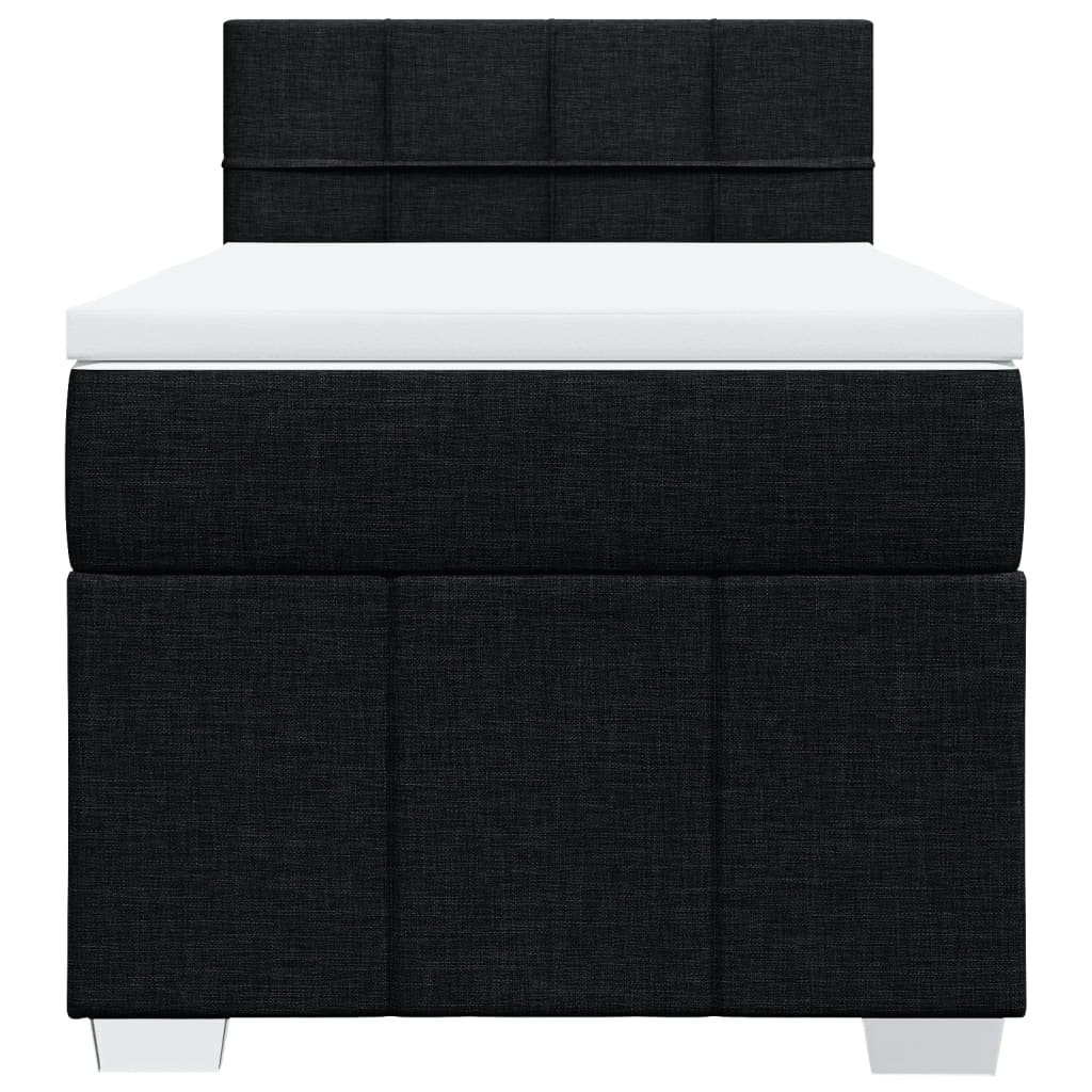 Box spring krevet s madracem crni 80 x 200 cm od tkanine