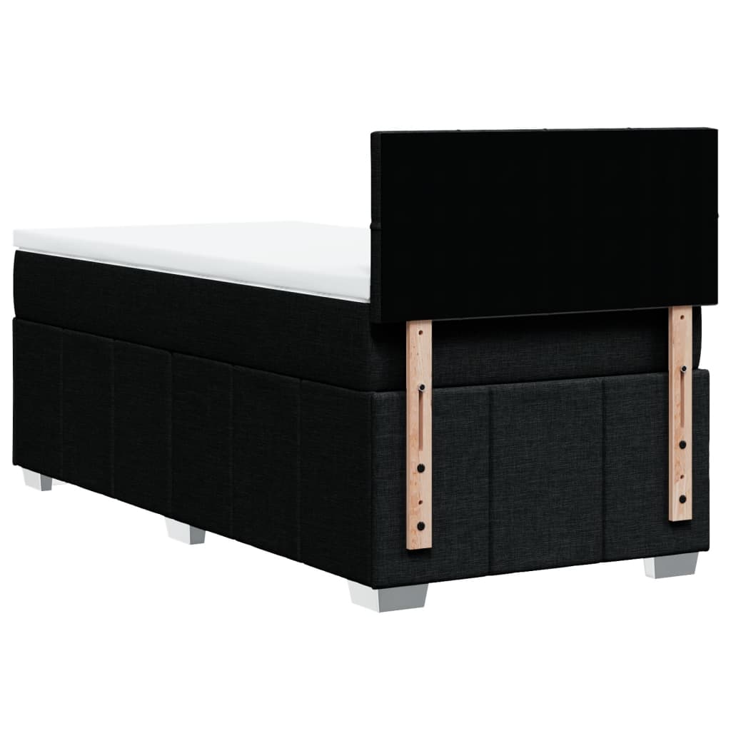 Box spring krevet s madracem crni 80 x 200 cm od tkanine