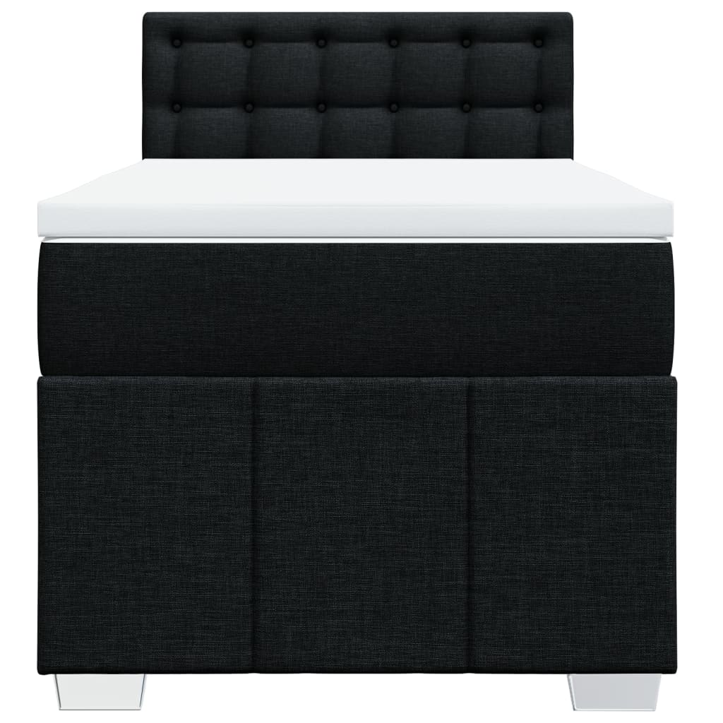 Box spring krevet s madracem crni 80 x 200 cm od tkanine