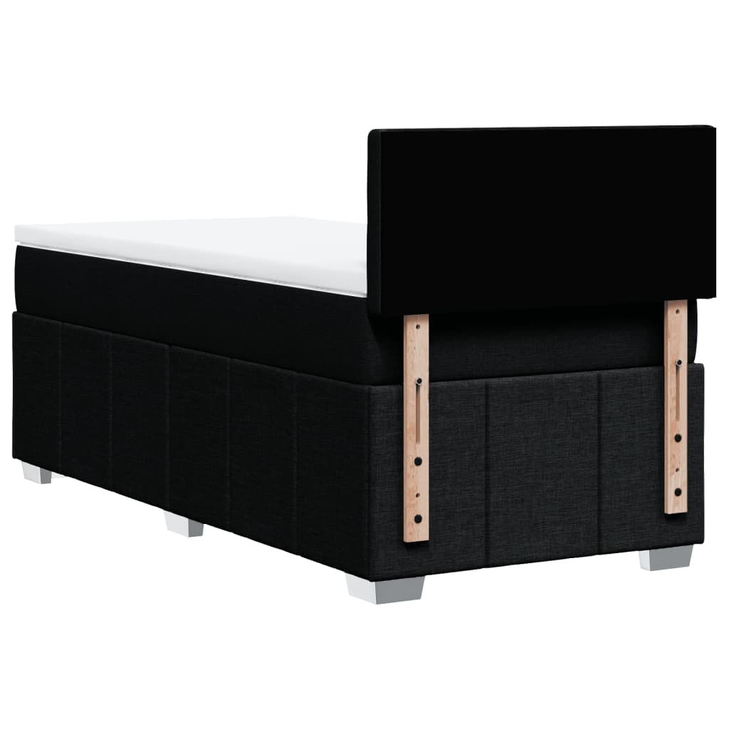 Box spring krevet s madracem crni 80 x 200 cm od tkanine