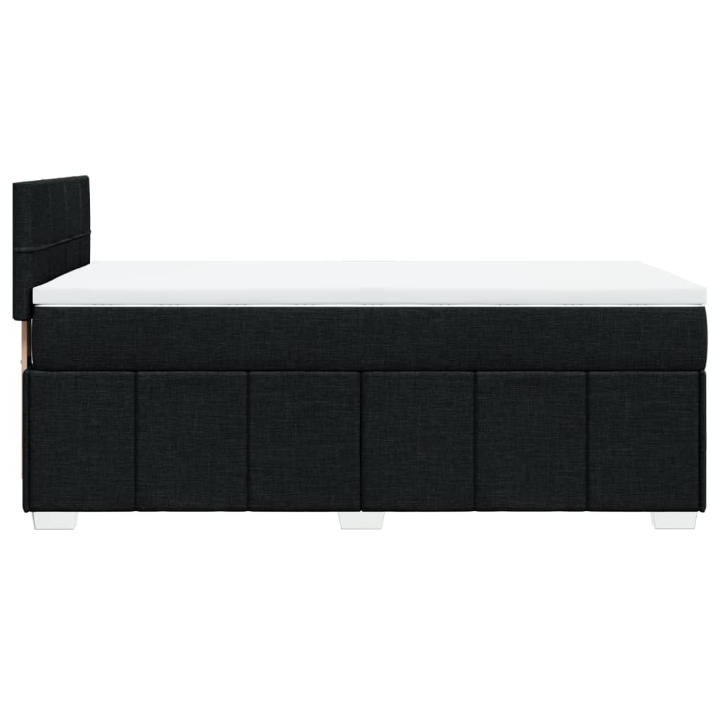 Box spring krevet s madracem crni 90x190 cm od tkanine