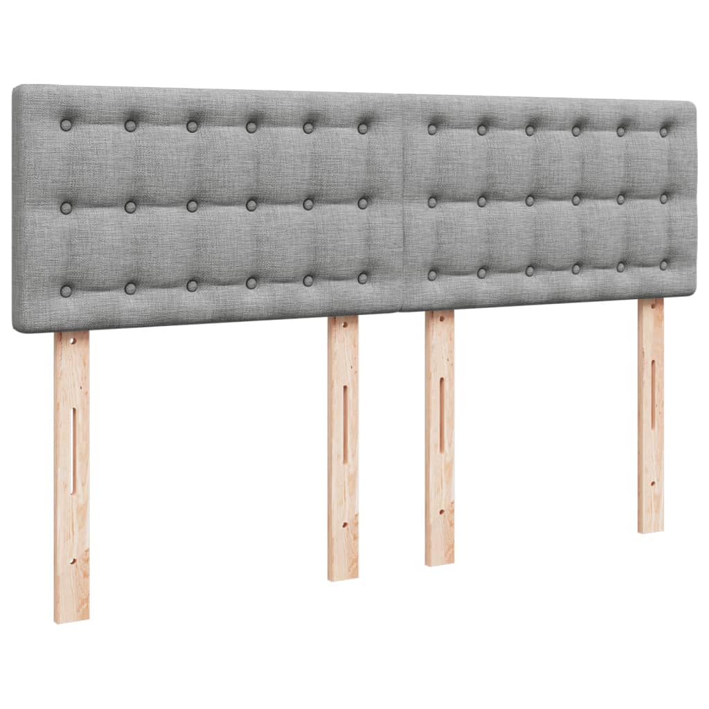 Krevet box spring s madracem svjetlosiva 160x200 cm tkanina
