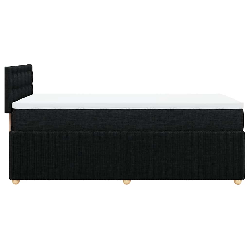 Box spring krevet s madracem crni 90x190 cm od tkanine
