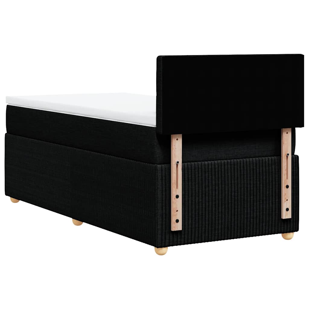 Box spring krevet s madracem crni 90x190 cm od tkanine