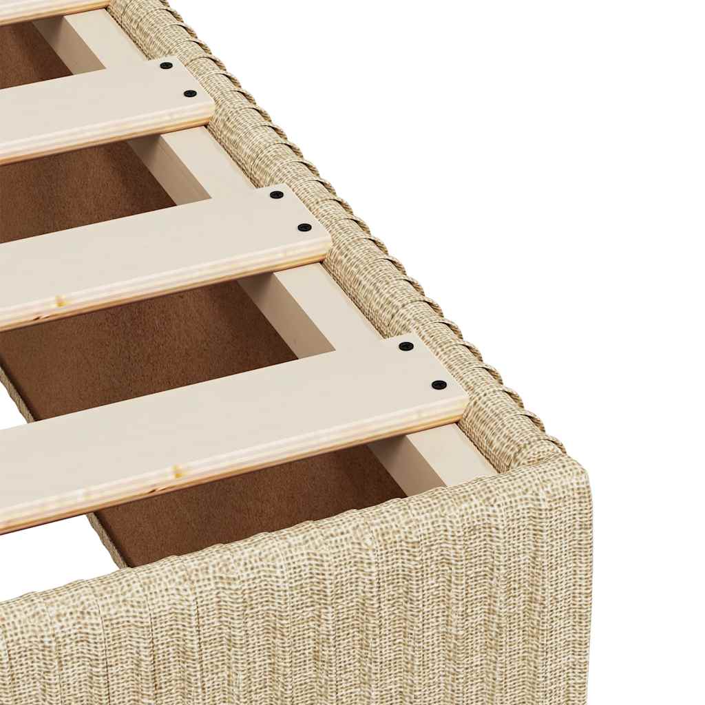 Krevet box spring s madracem krem 120 x 190 cm od tkanine