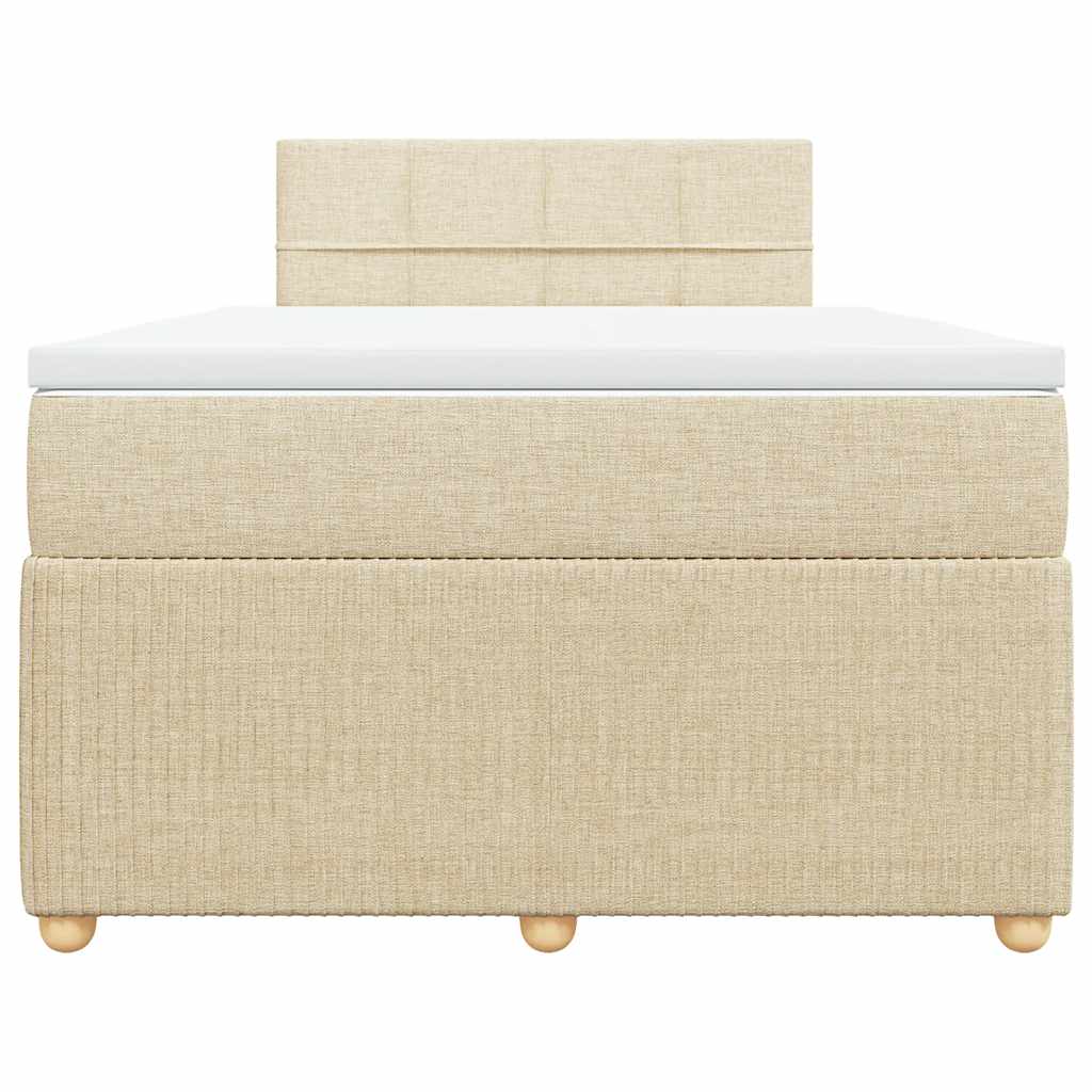 Krevet box spring s madracem krem 120 x 190 cm od tkanine