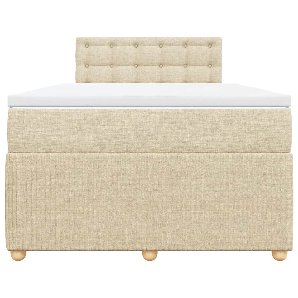 Krevet box spring s madracem krem 120 x 190 cm od tkanine