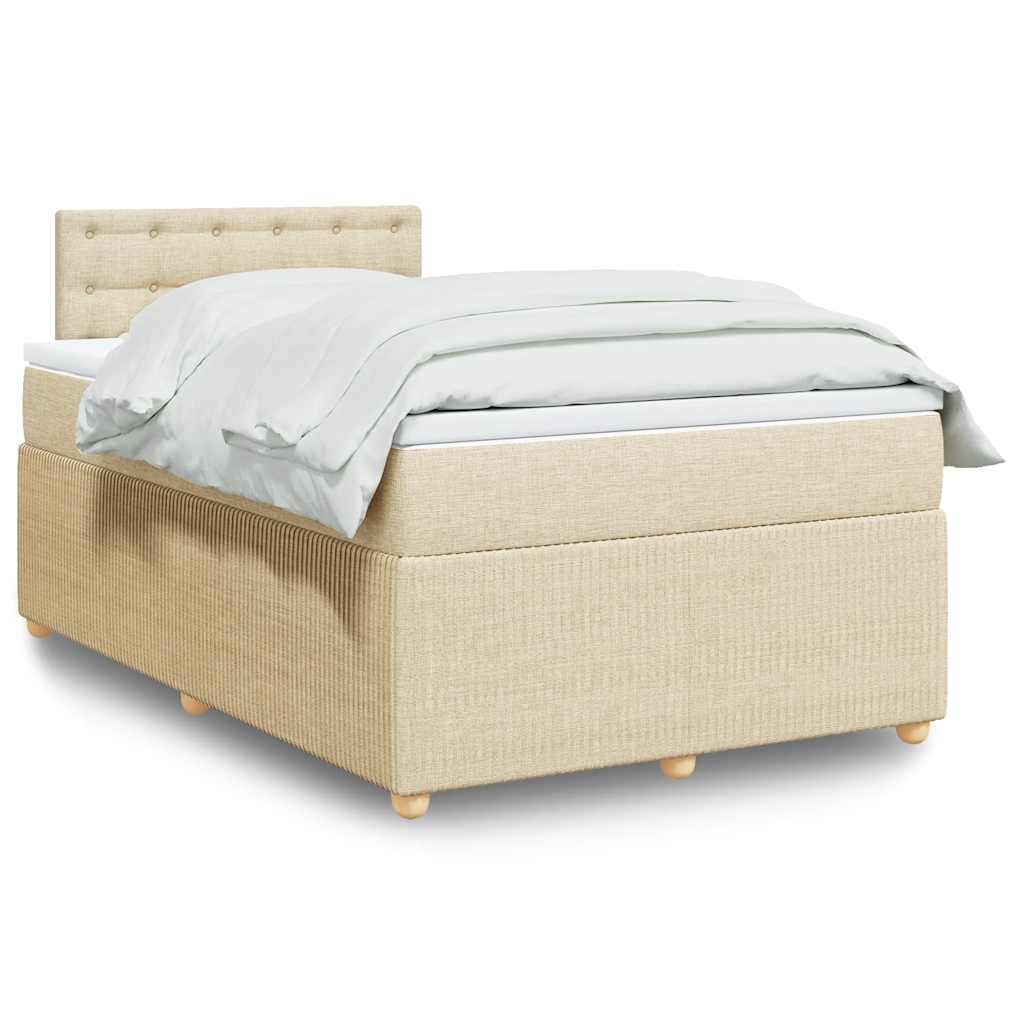 Krevet box spring s madracem krem 120 x 190 cm od tkanine