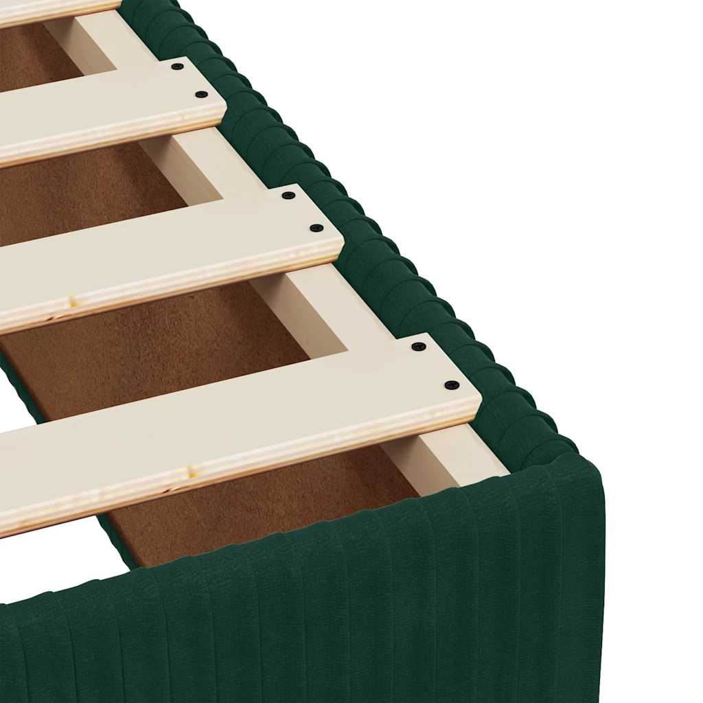 Box spring krevet s madracem tamnozeleni 80 x 200 cm baršunasti