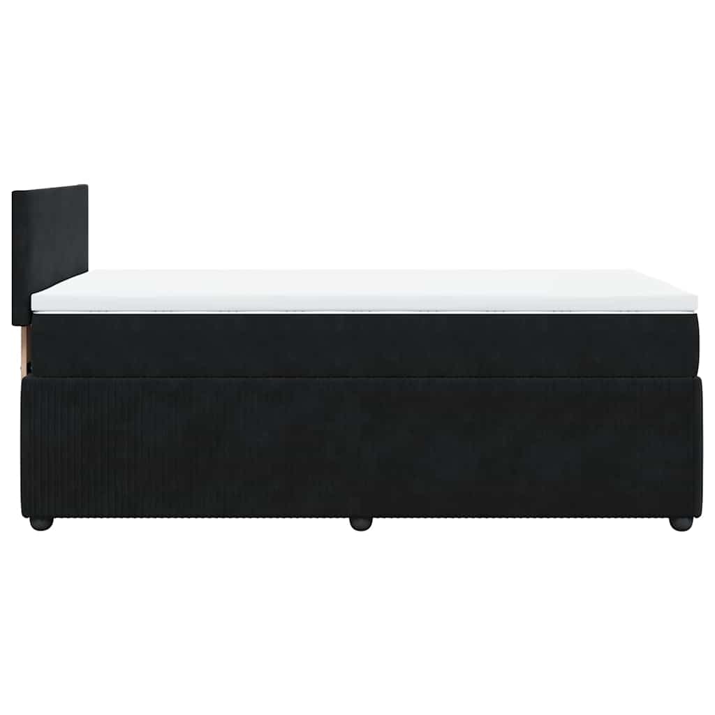 Box spring krevet s madracem crni 90x190 cm baršunasti