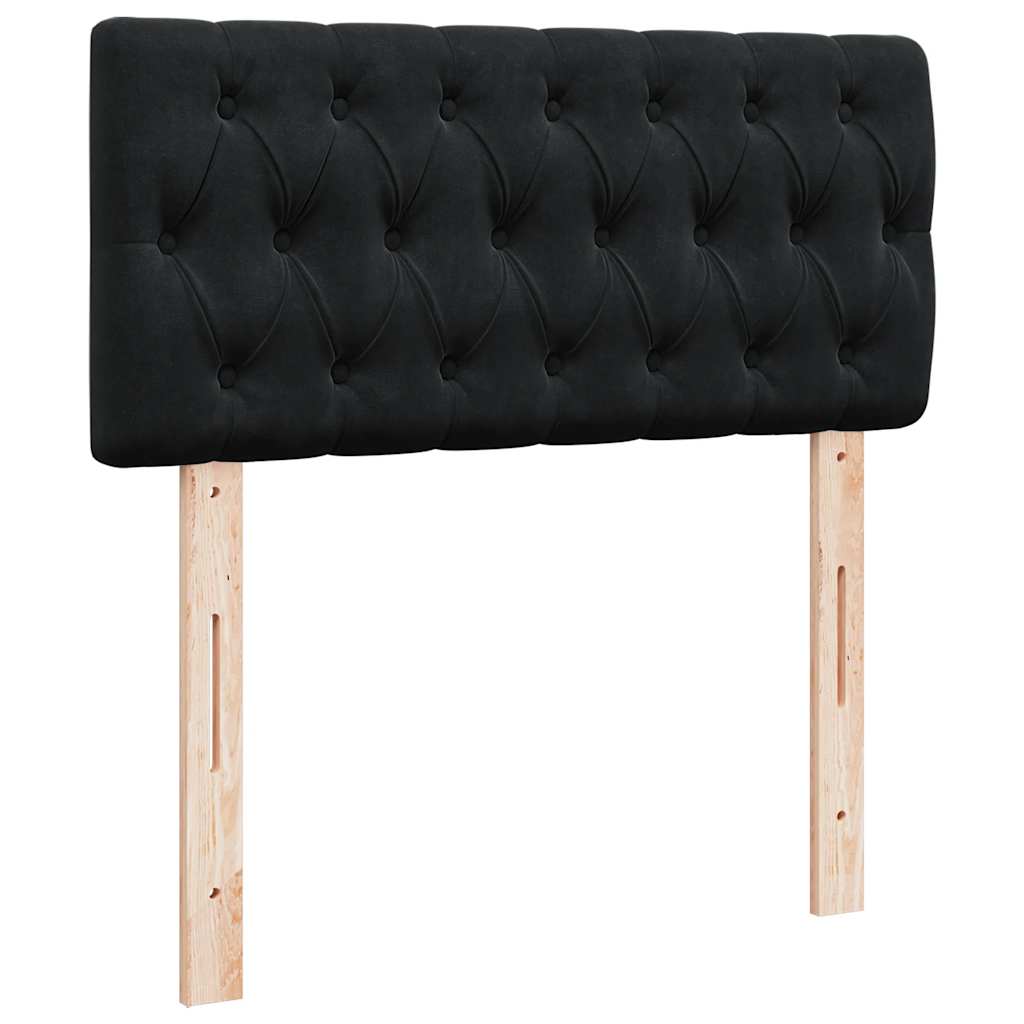 Box spring krevet s madracem crni 90x190 cm baršunasti
