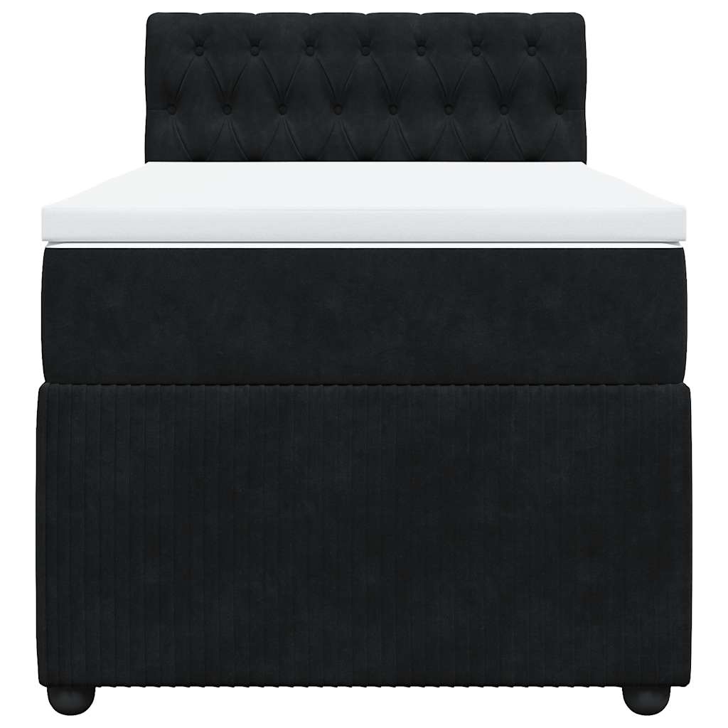 Box spring krevet s madracem crni 90x190 cm baršunasti