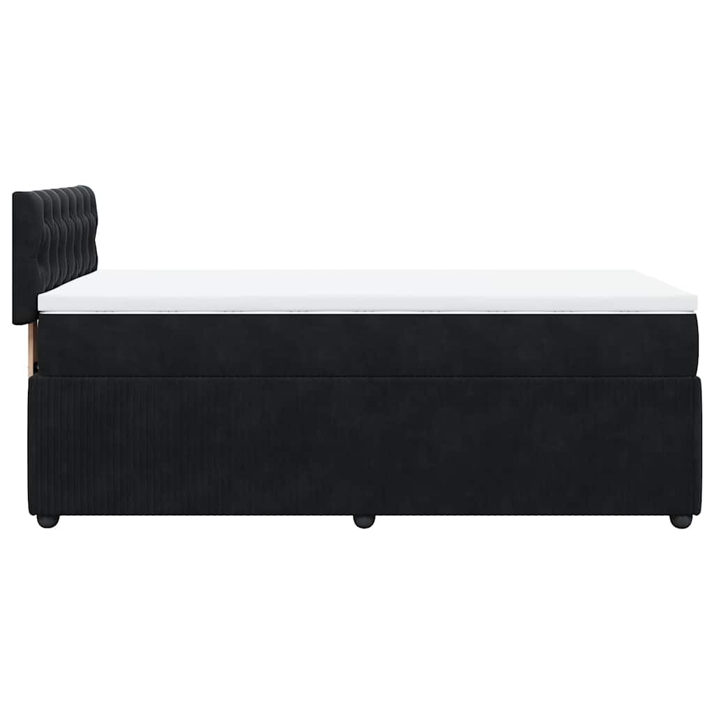 Box spring krevet s madracem crni 90x190 cm baršunasti