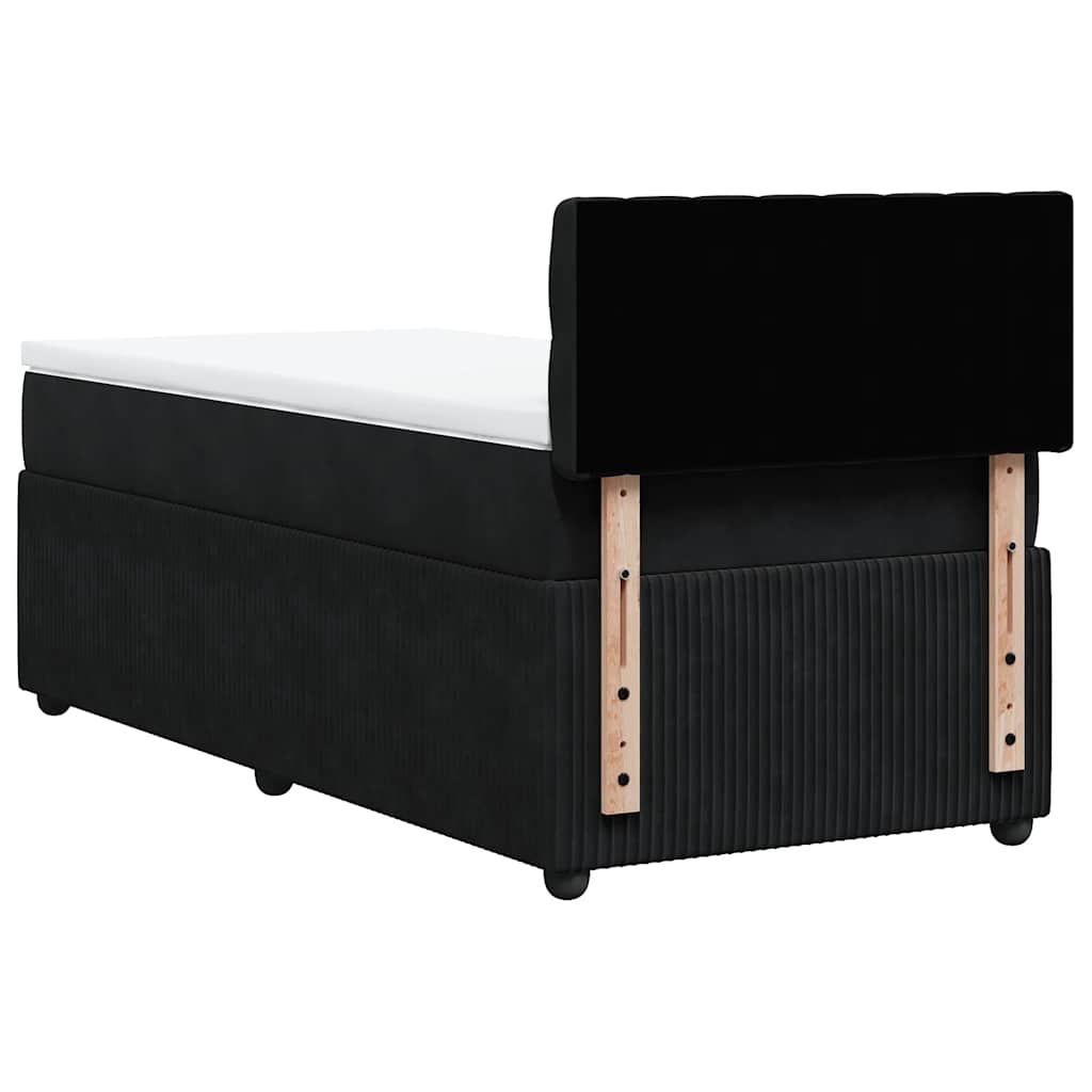 Box spring krevet s madracem crni 90x190 cm baršunasti