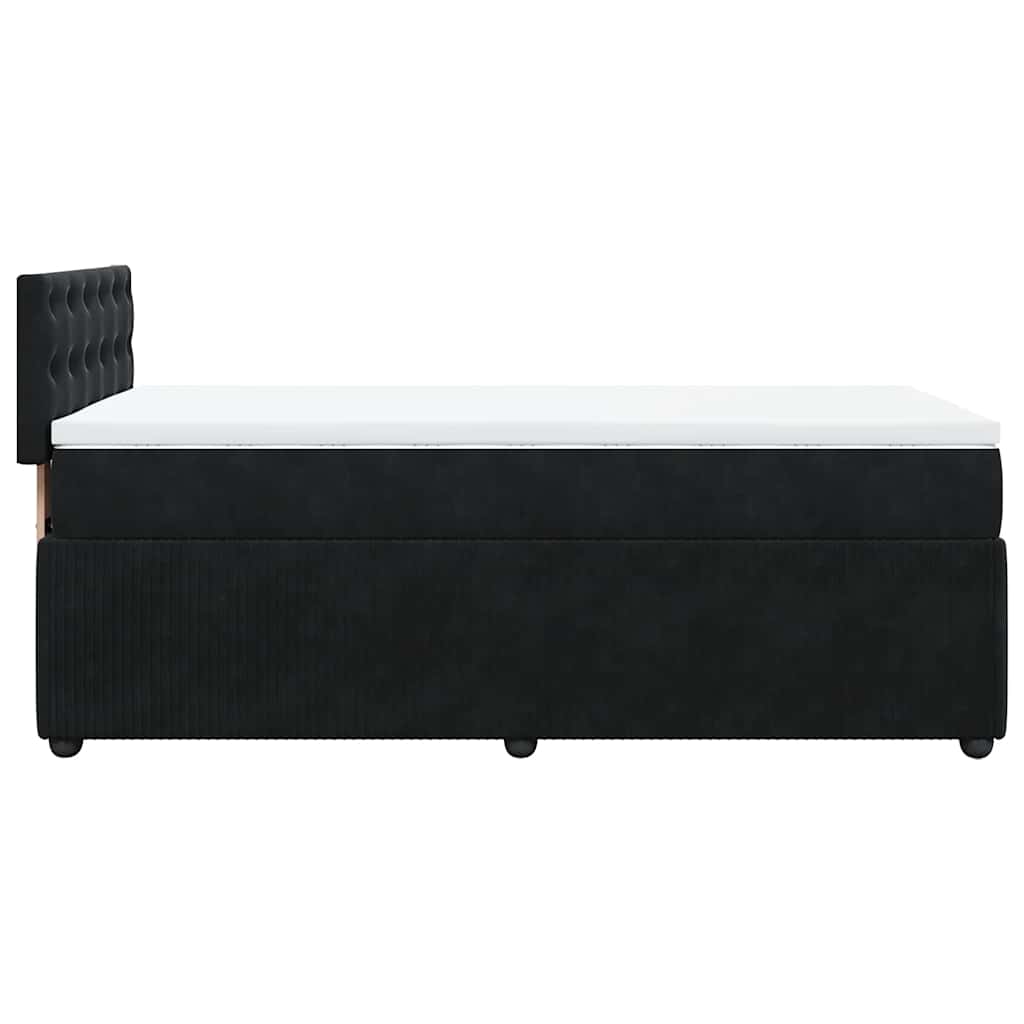 Box spring krevet s madracem crni 90x200 cm baršunasti