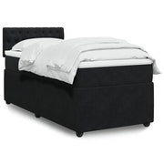 Box spring krevet s madracem crni 90x200 cm baršunasti