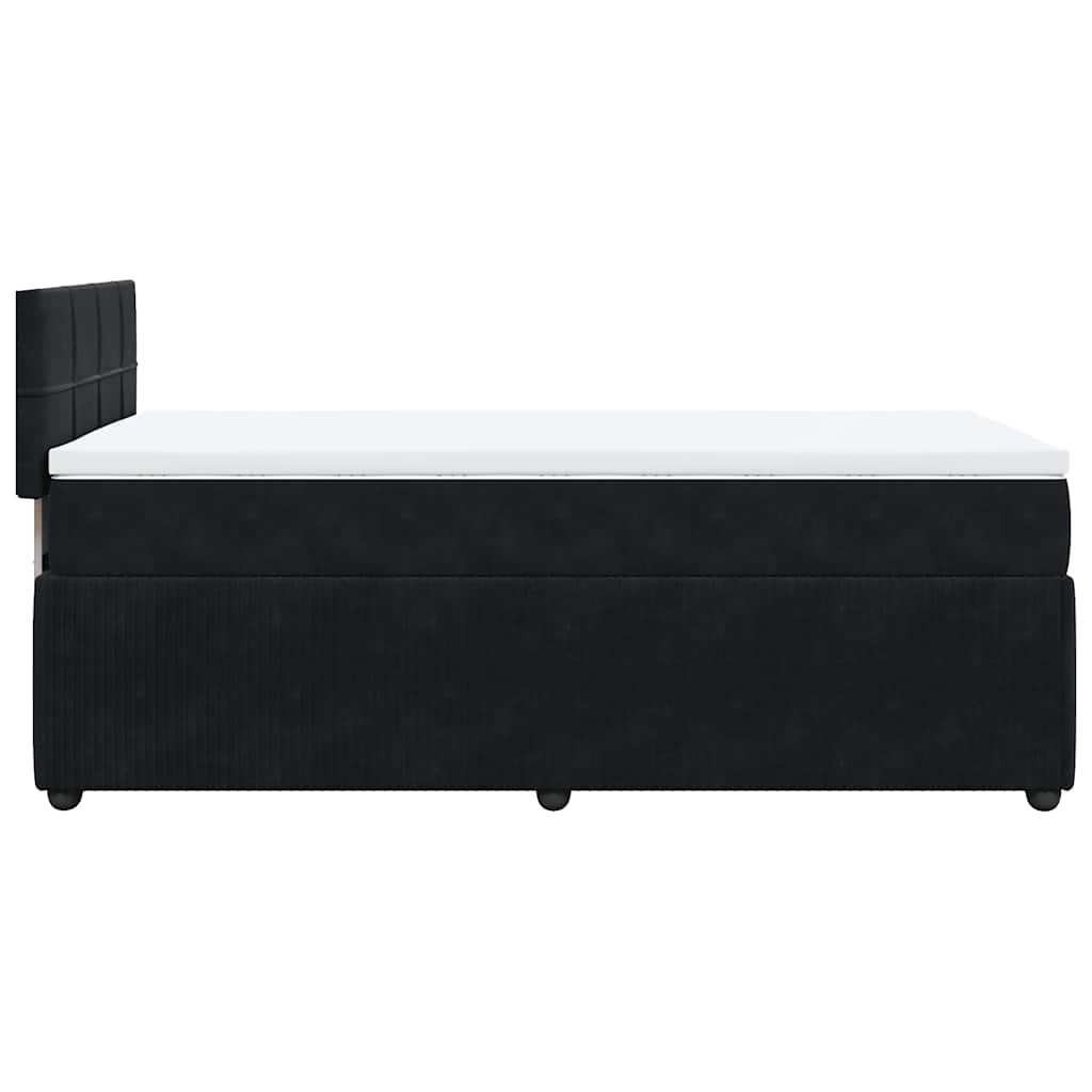 Box spring krevet s madracem crni 100x200 cm baršunasti