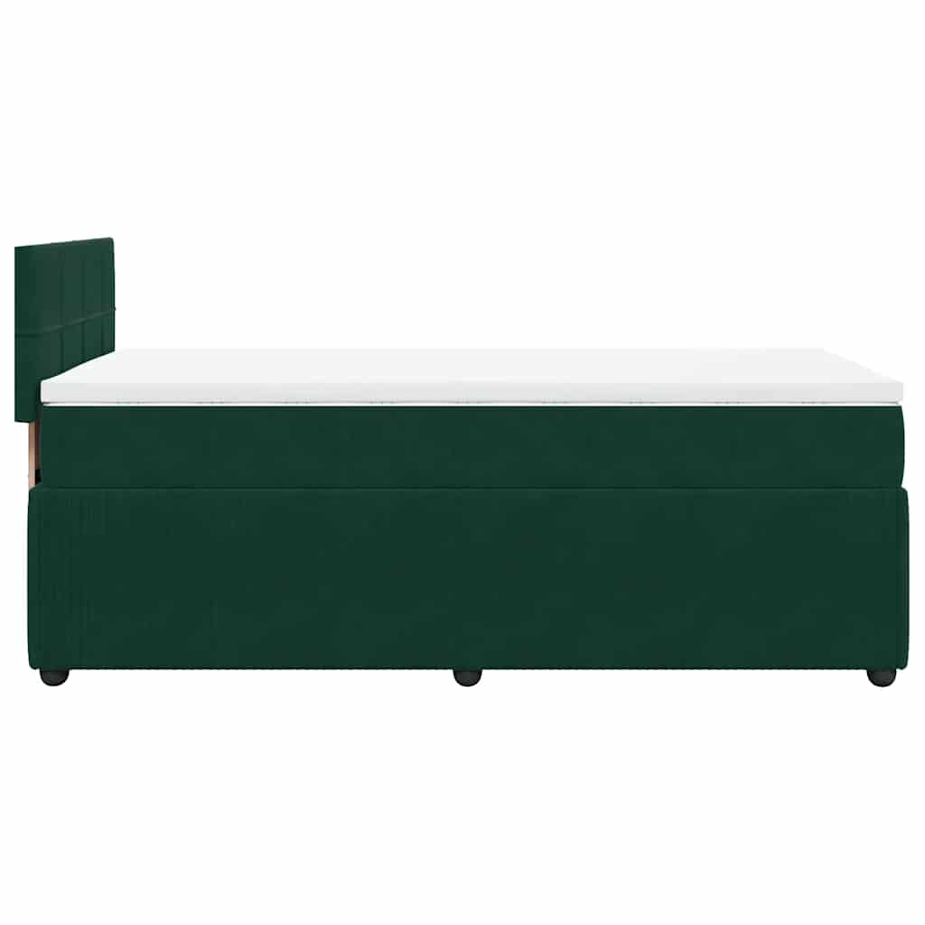 Box spring krevet s madracem tamnozeleni 100x200 cm baršunasti
