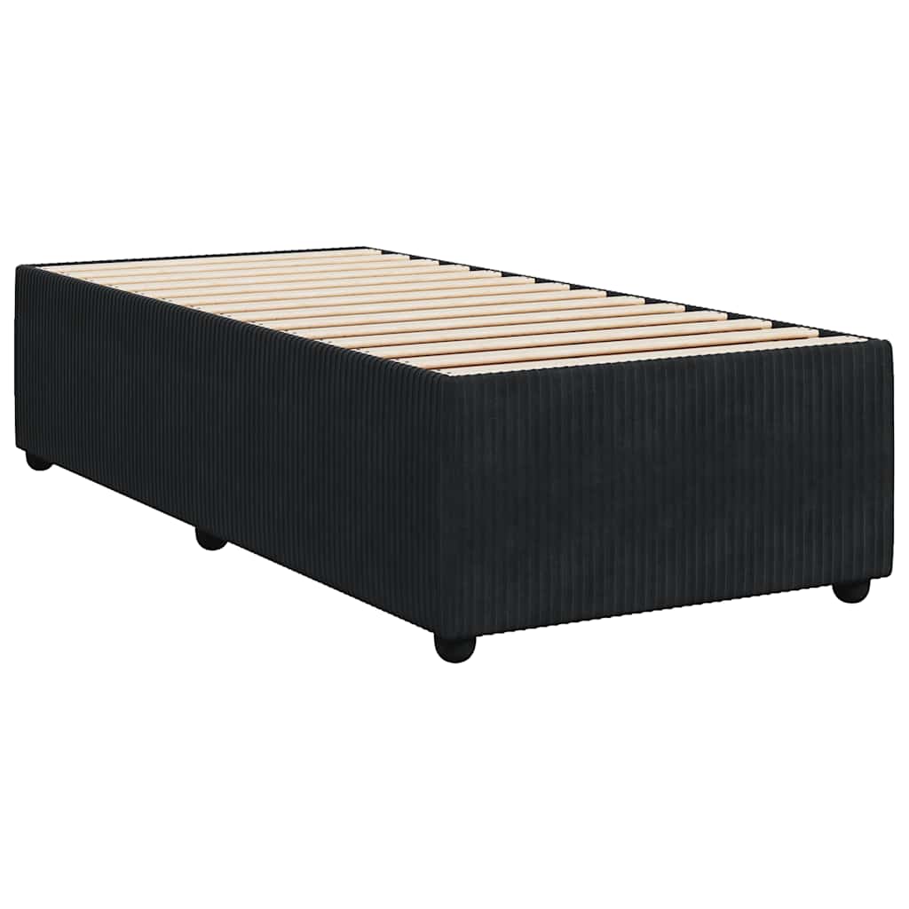 Box spring krevet s madracem crni 100x200 cm baršunasti